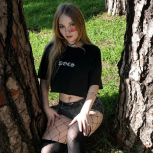 VXID 000 - Metal Logo Back | Black | Crop Top